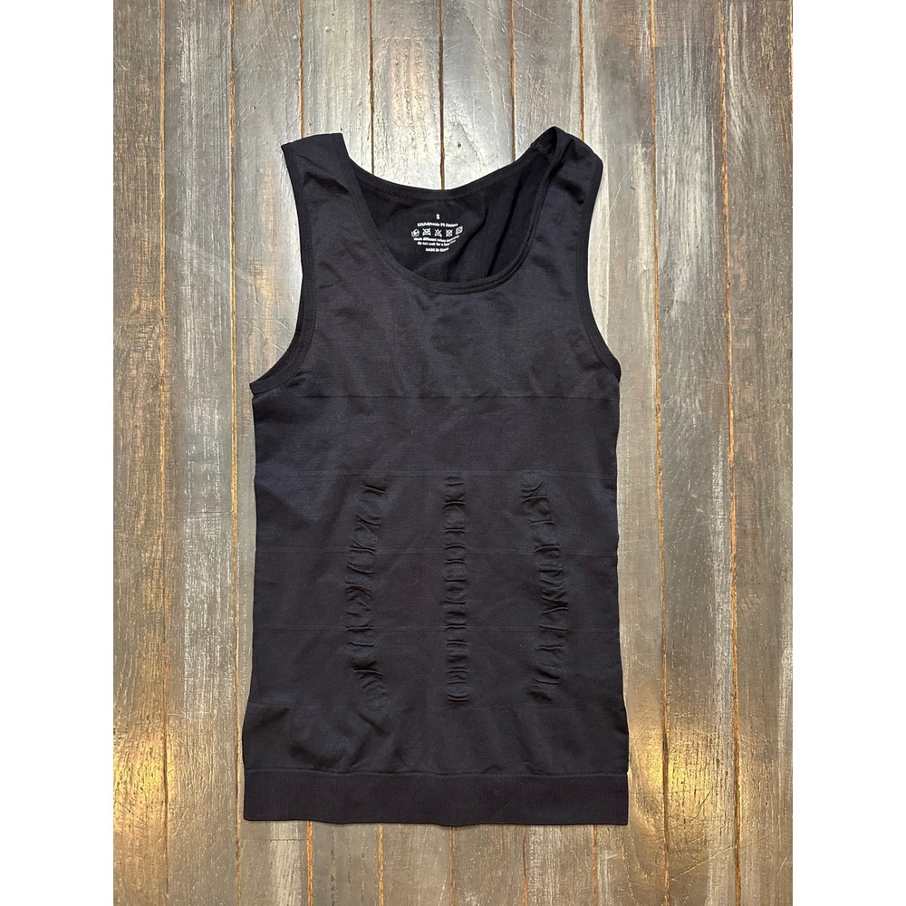 Black Seamless Compression Tank Top Tummy Control Shapewear Camisole Small